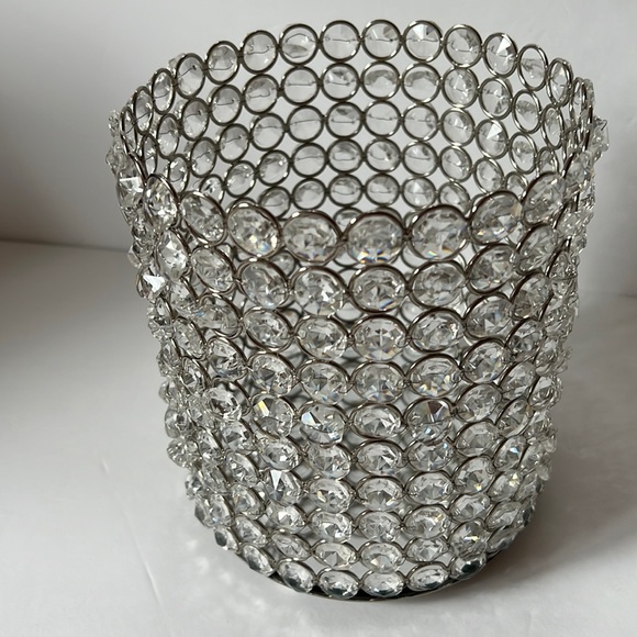 Pier 1 Accents Pier Crystal Silver Candle Holder Poshmark